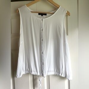 Eloquii Lightweight Sleeveless Tie Waist Blouse